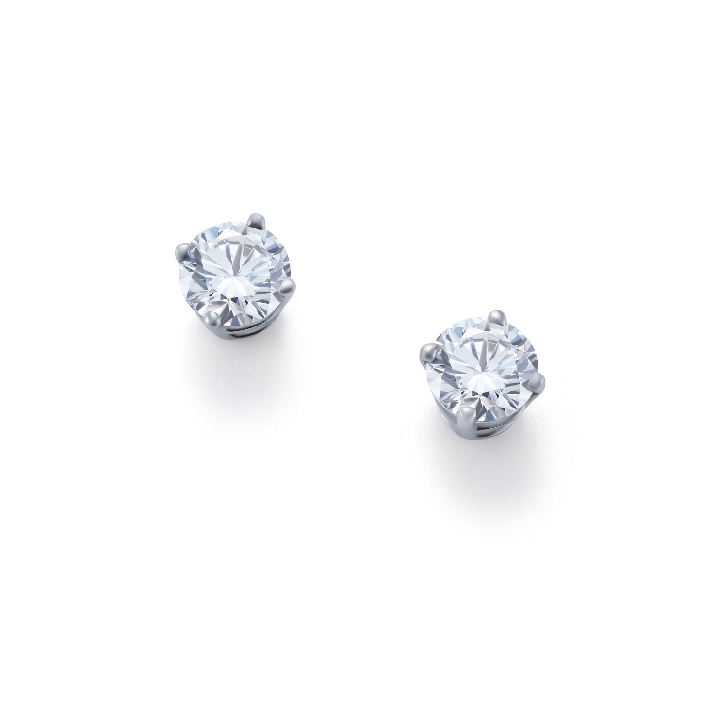 Round Brilliant Diamond Claw Set Stud Earrings 1.00ct