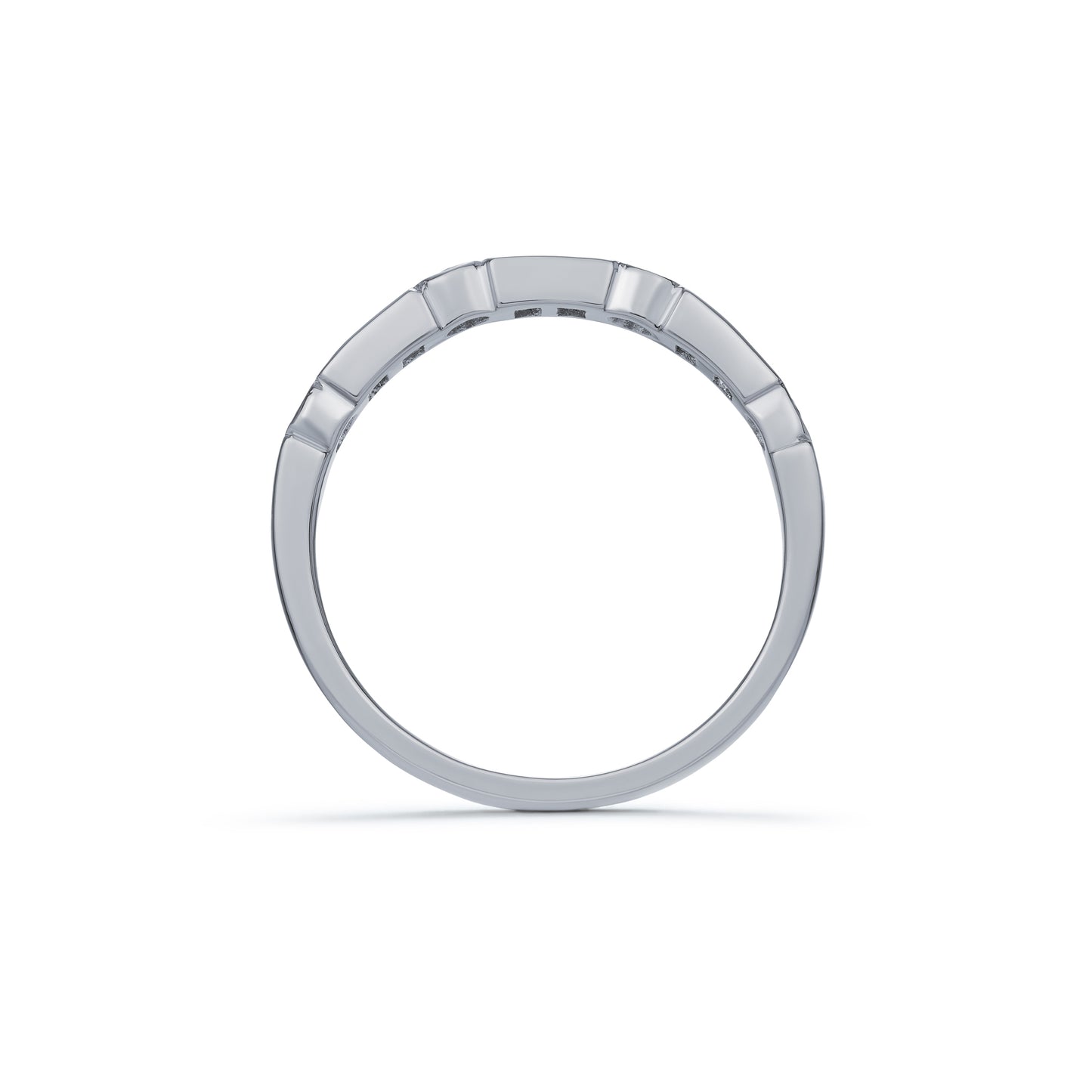 Paraiba Tourmaline and Diamond Half Eternity Ring