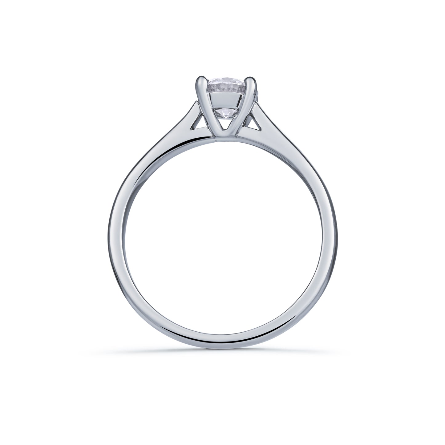 Claw Set 0.56ct Round Brilliant Diamond Ring