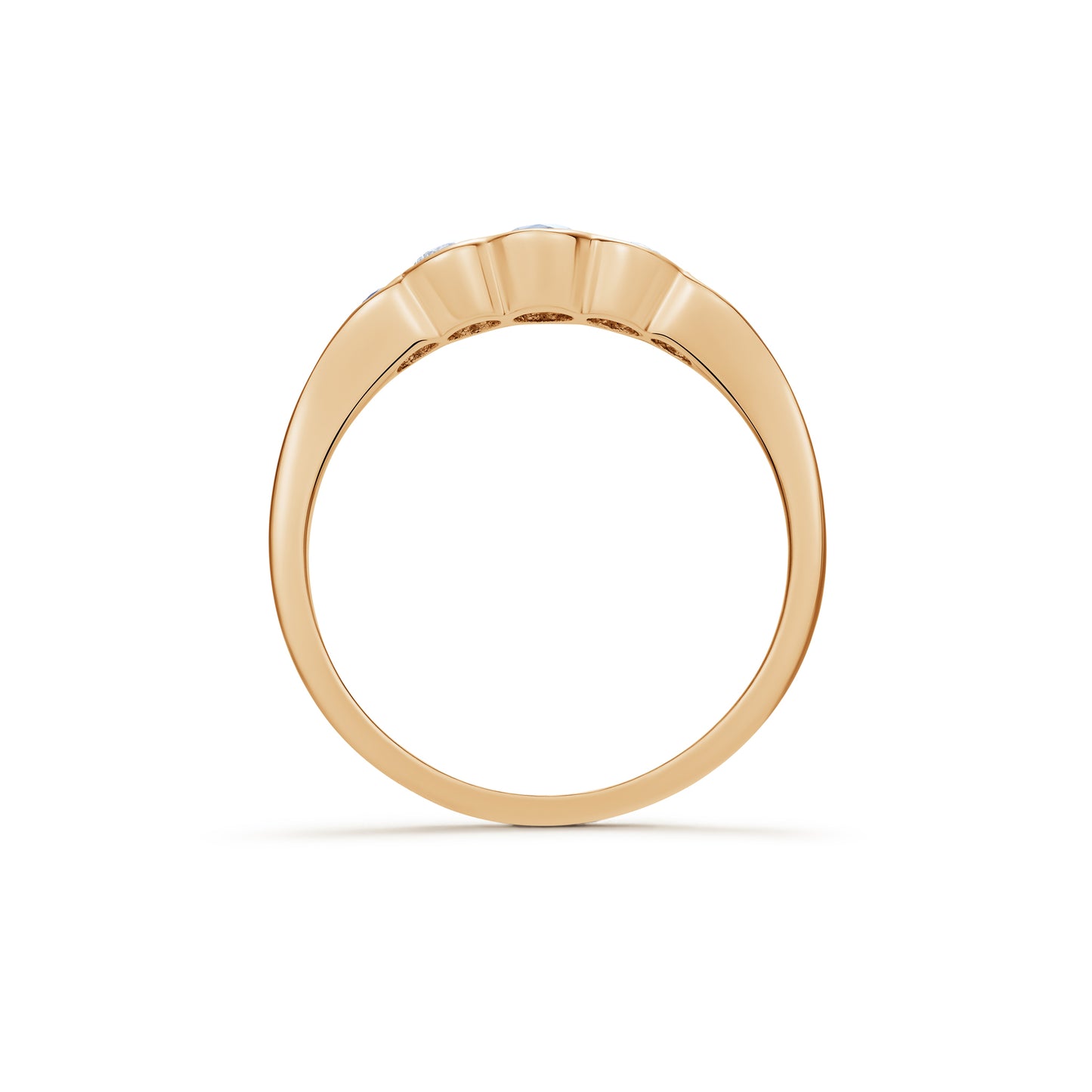 Sapphire and Diamond Five Stone Tapered Ring
