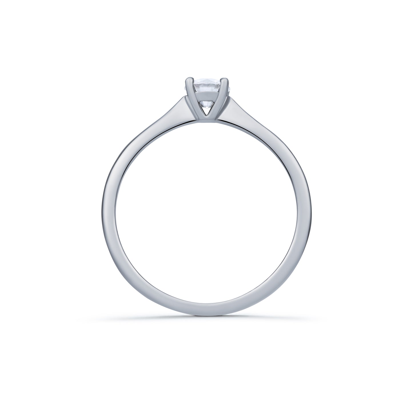 Claw Set 0.33ct Round Brilliant Diamond Ring
