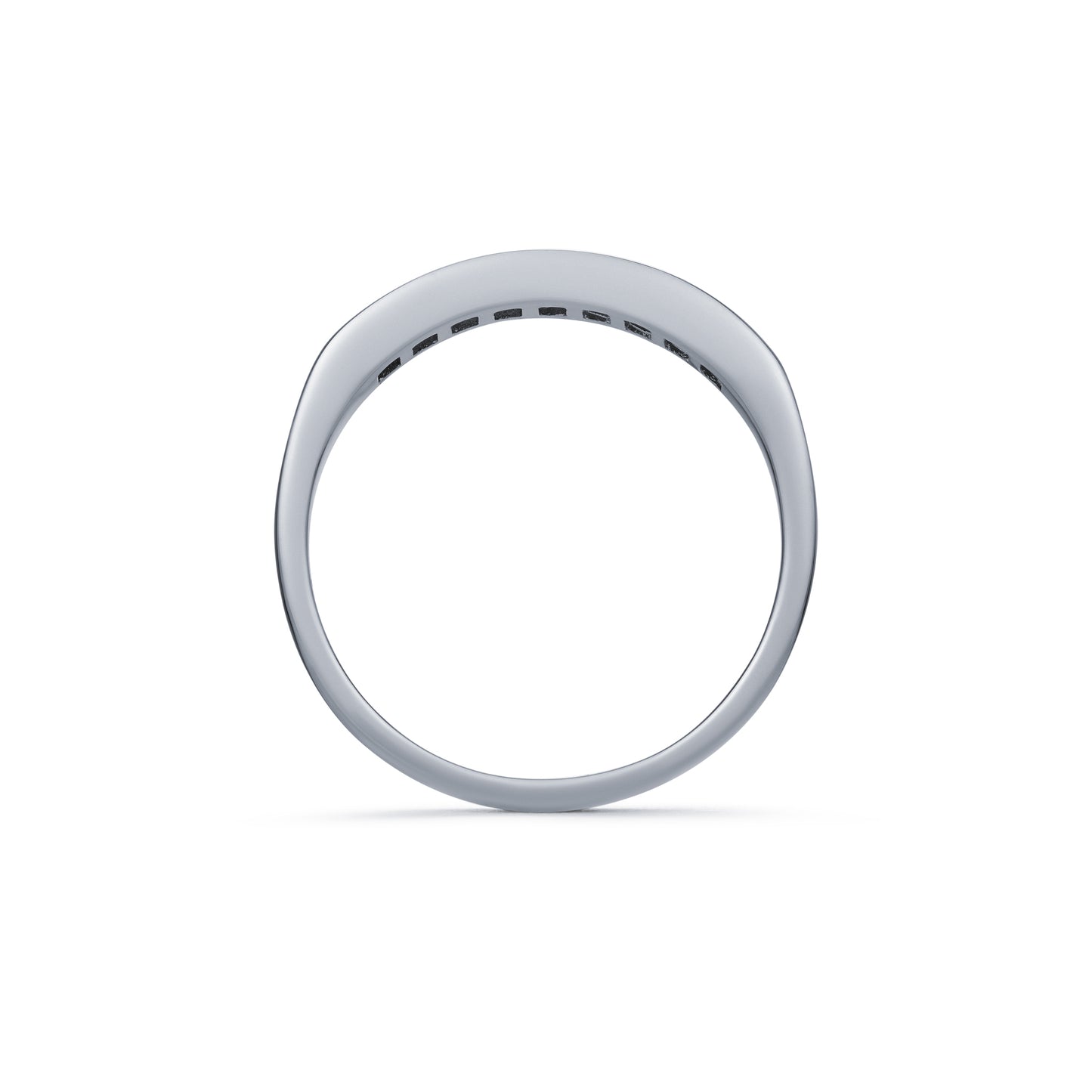 Diamond Princess Cut Nine Stone Half Eternity Ring 0.46ct