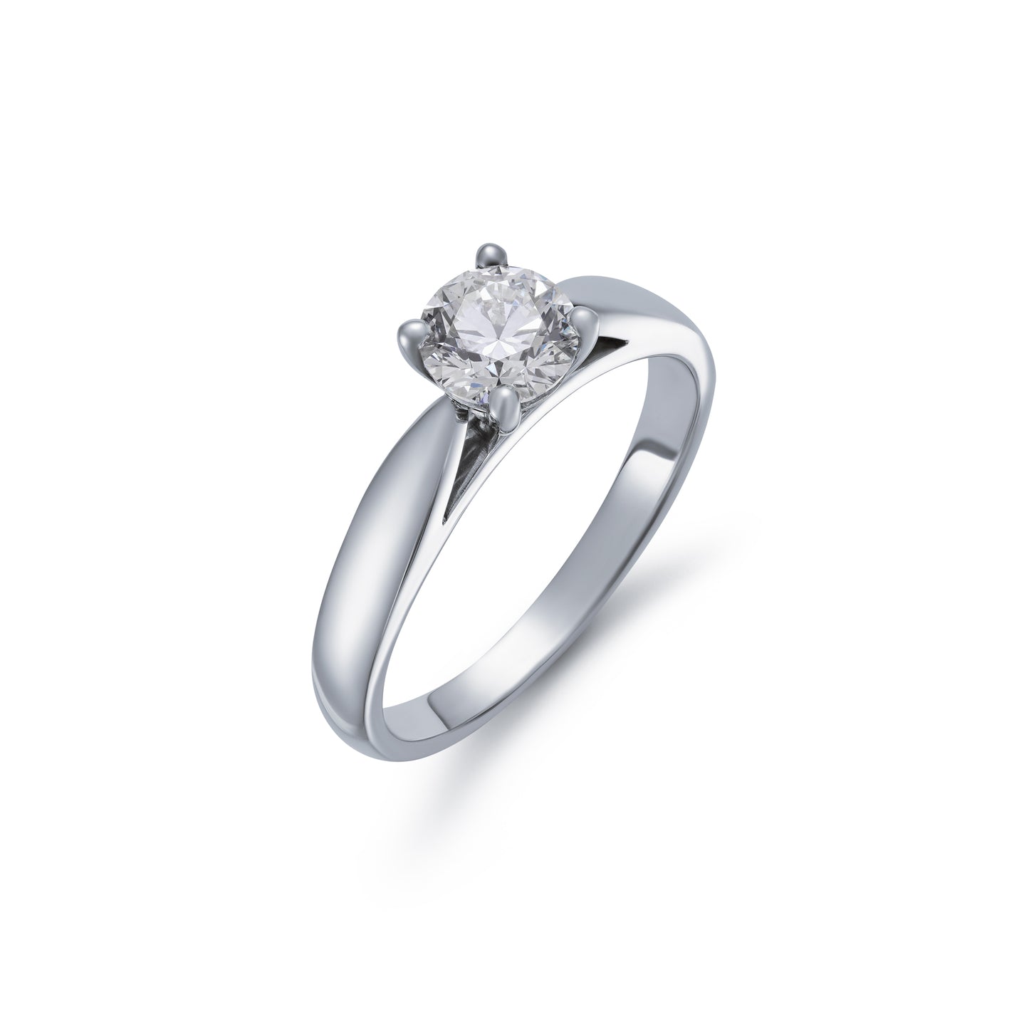 Pinched Shoulders Claw Set Solitaire Ring