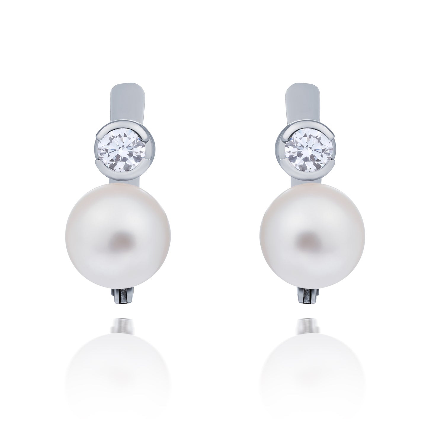 Pearl and Diamond Earrings