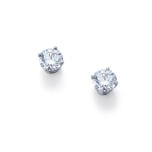 Round Brilliant Diamond Claw Set Stud Earrings 1.00ct