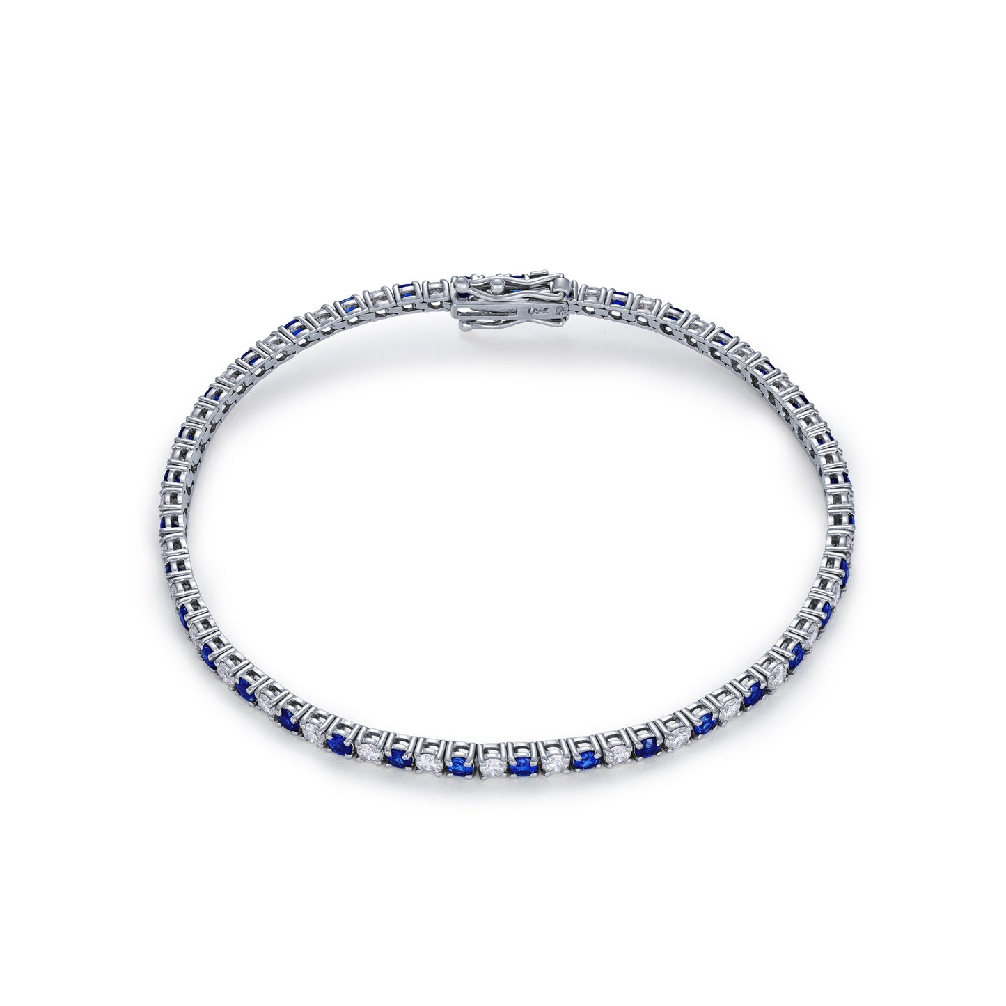 Sapphire & Diamond Line Bracelet