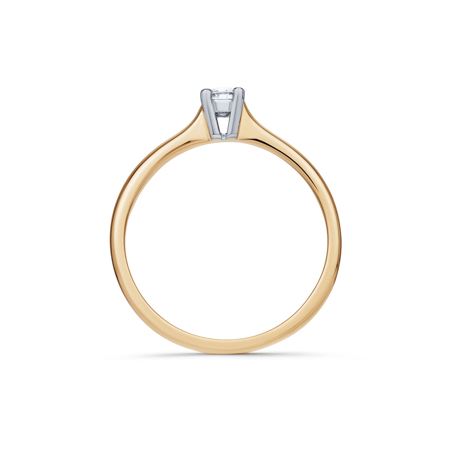 Claw Set Solitaire Round Brilliant 0.15ct Diamond Ring