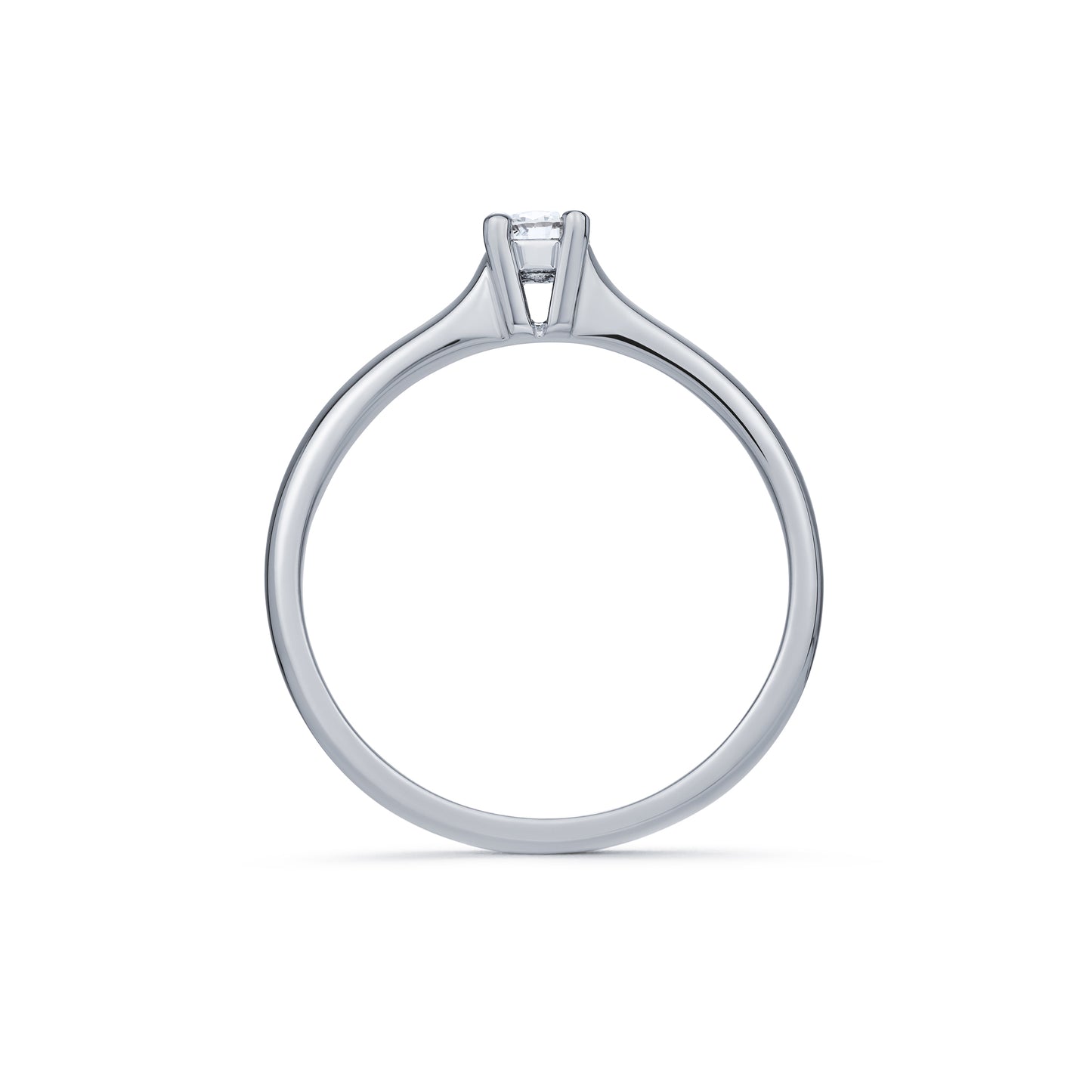 Claw Set Solitaire Round Brilliant 0.15ct Diamond Ring
