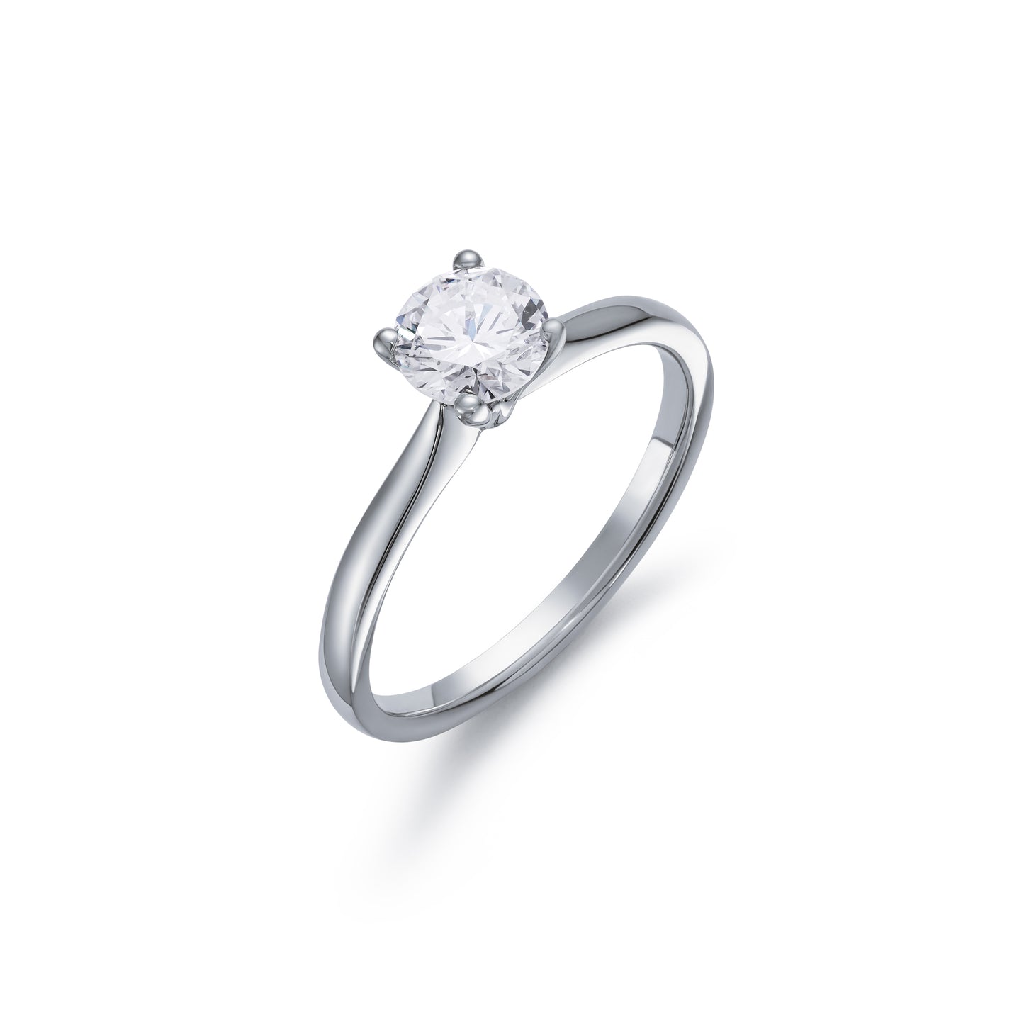 Platinum Claw Set Solitaire Ring 0.71ct