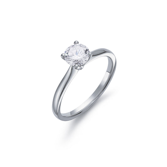 Platinum Claw Set Solitaire Ring 0.71ct