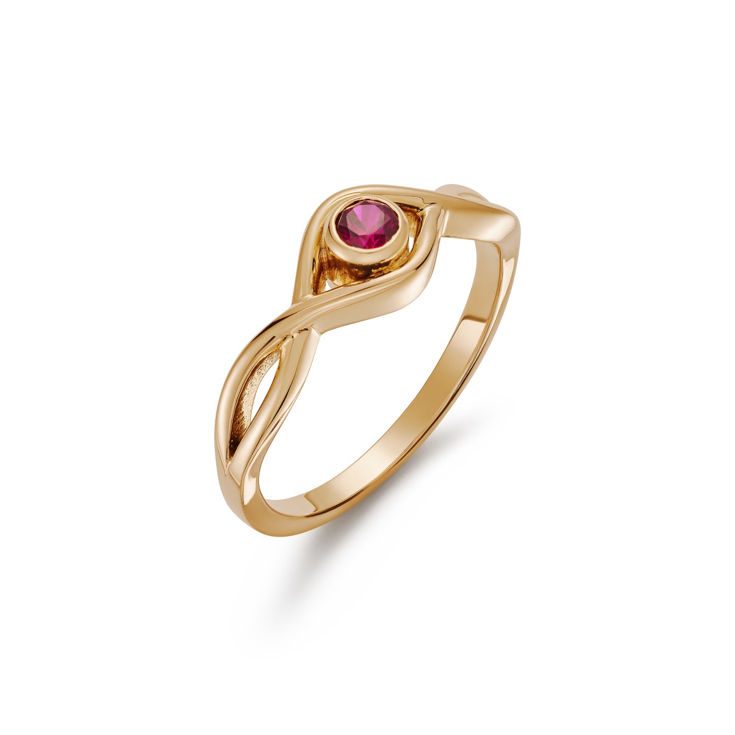 Ruby Twist Design Ring 0.20ct