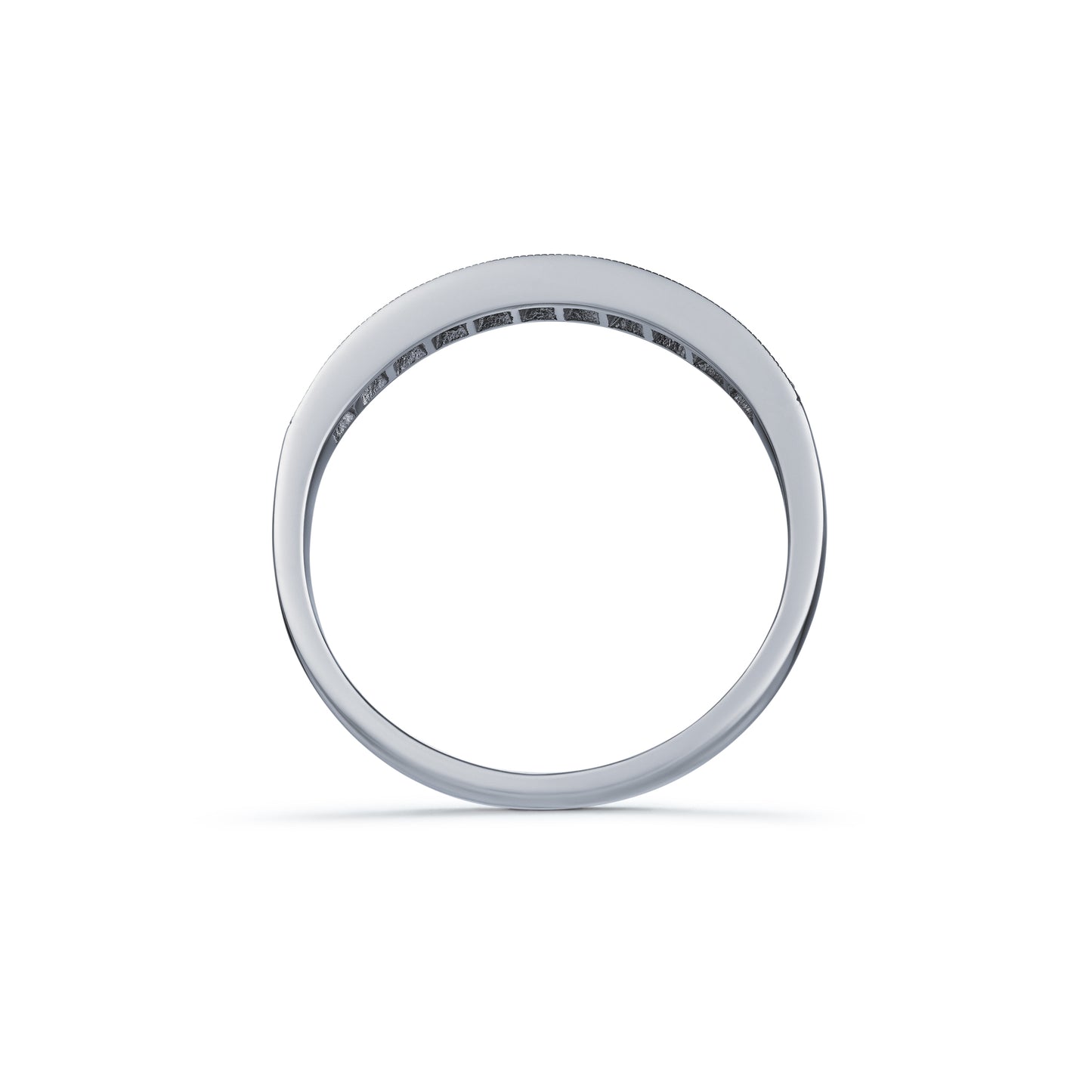 Eleven Stone Ruby and Diamond Grain Set Half Eternity Ring
