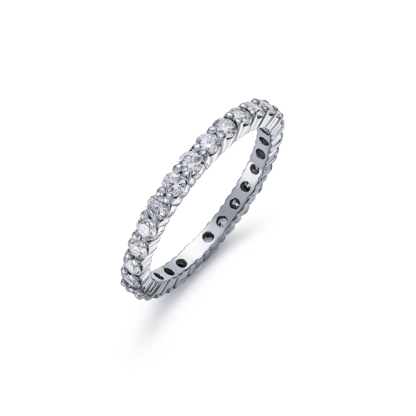 Diamond Round Brilliant Shared Claw Full Eternity Ring 0.86ct