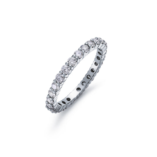 Diamond Round Brilliant Shared Claw Full Eternity Ring 0.86ct