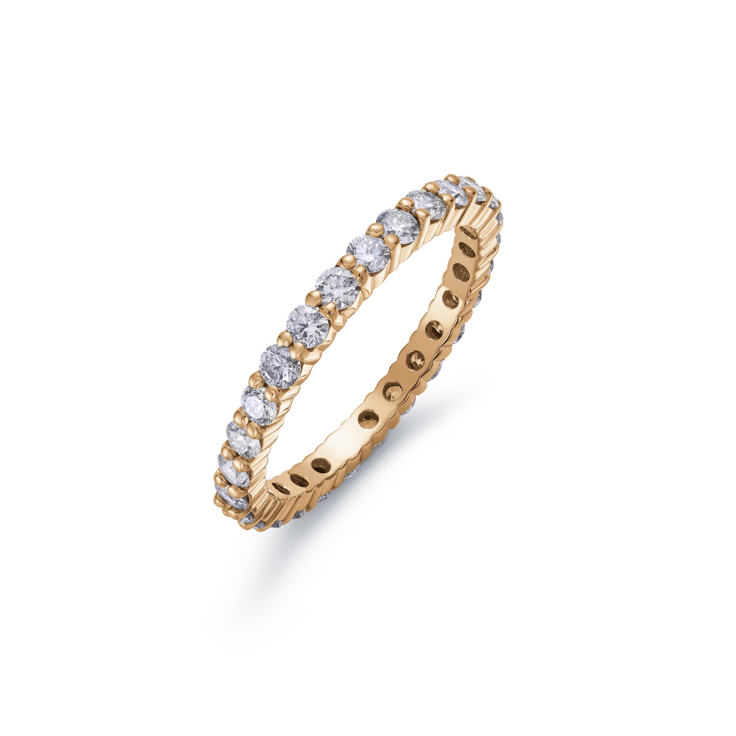 Diamond Round Brilliant Shared Claw Full Eternity Ring 0.86ct