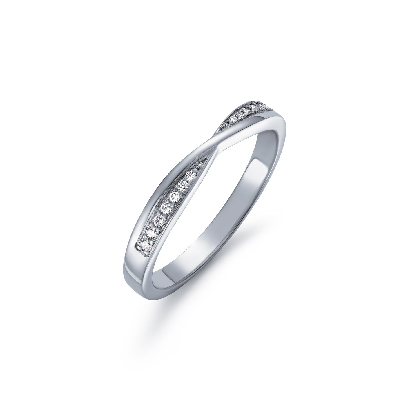 Diamond Grain Set ‘Kiss’ ring 0.07ct