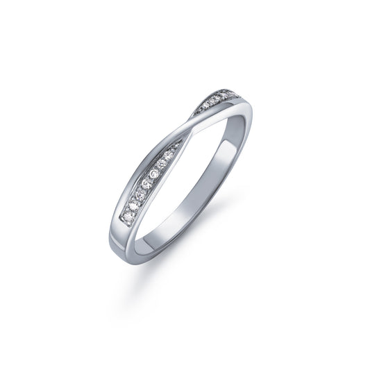 Diamond Grain Set ‘Kiss’ ring 0.07ct