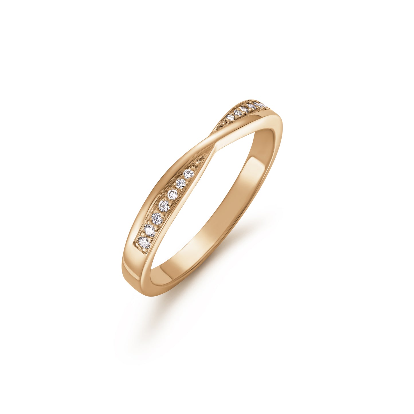 Diamond Grain Set ‘Kiss’ ring 0.07ct