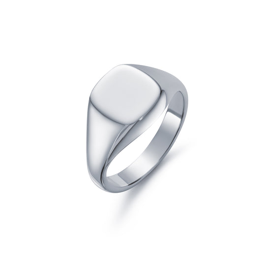 Cushion Shape Signet Ring 11x10mm