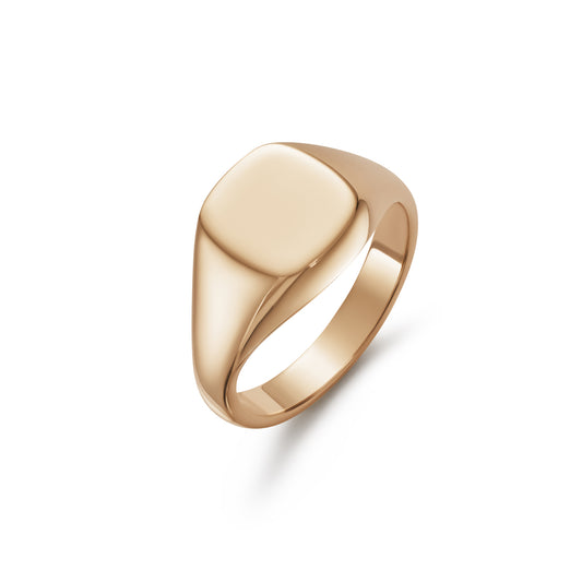 Cushion Shape Signet Ring 11x10mm