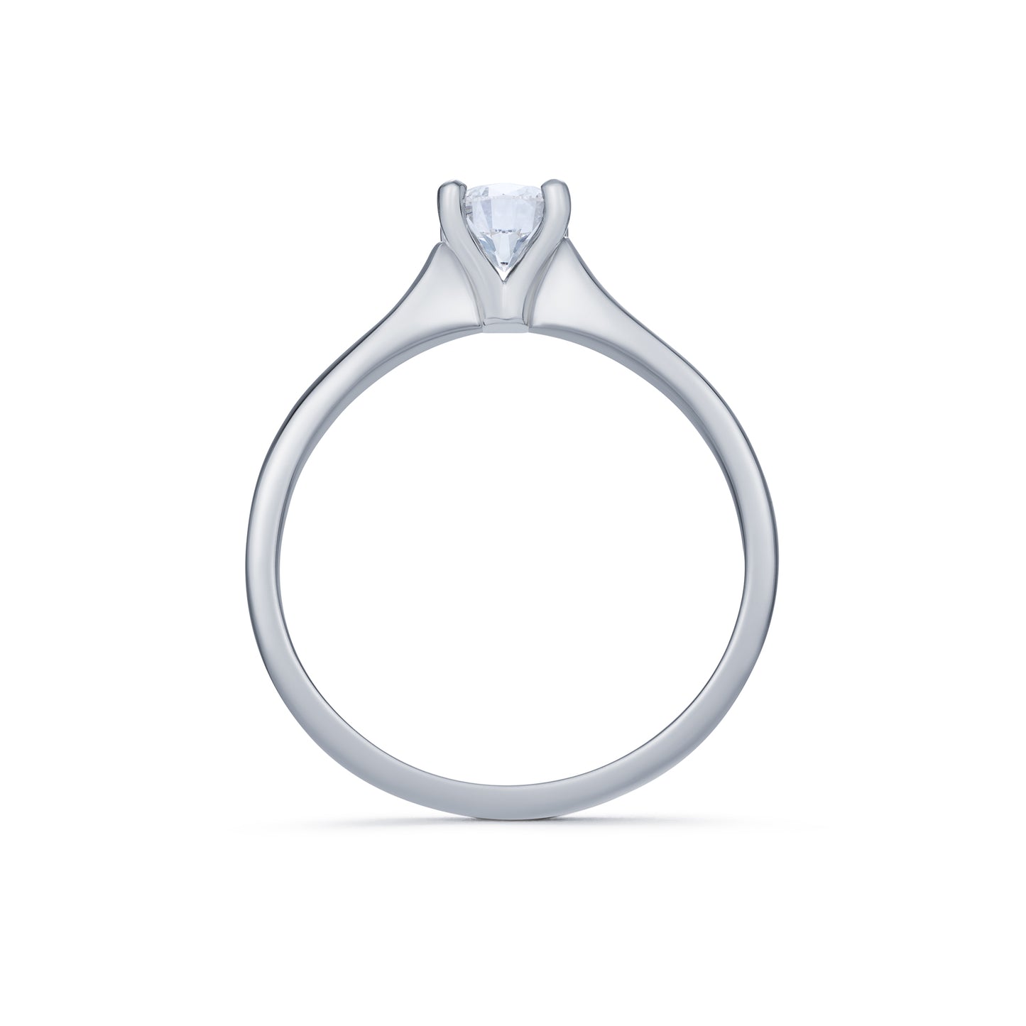 Claw Set Solitaire 0.50ct Round Brilliant Diamond Ring