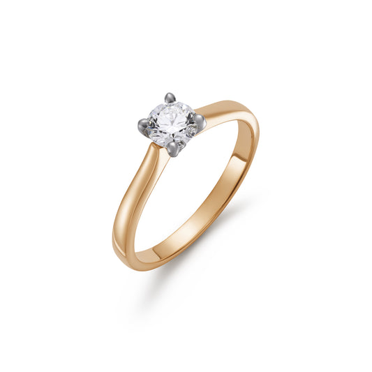 Claw Set Solitaire 0.50ct Round Brilliant Diamond Ring
