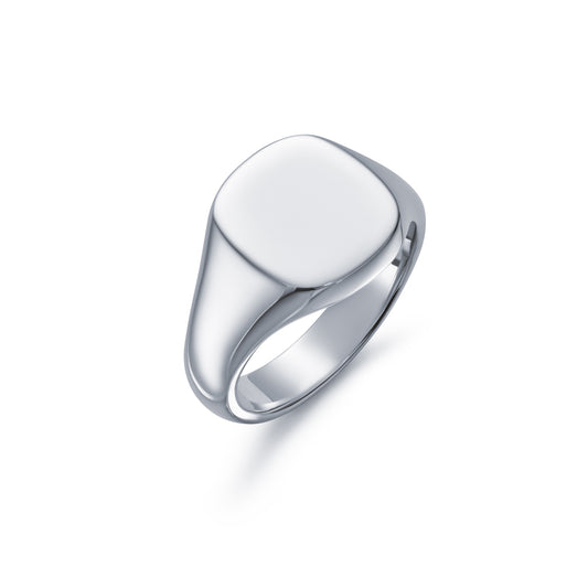 Cushion Shape Signet Ring 14 x 13mm