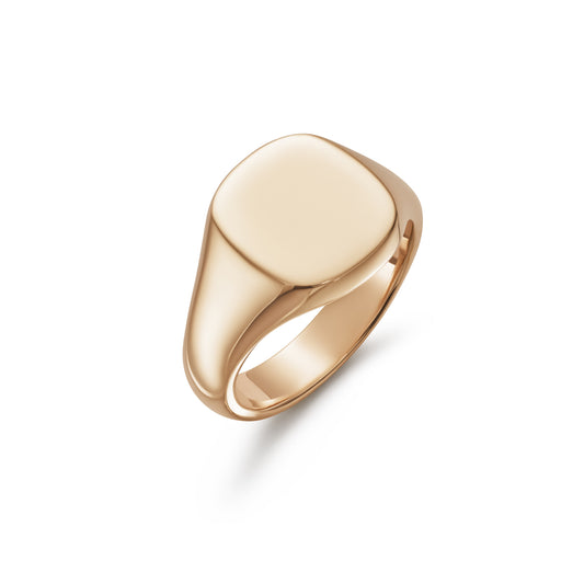 Cushion Shape Signet Ring 14 x 13mm