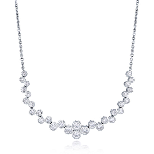 Bezel Set Bubble Design Necklace