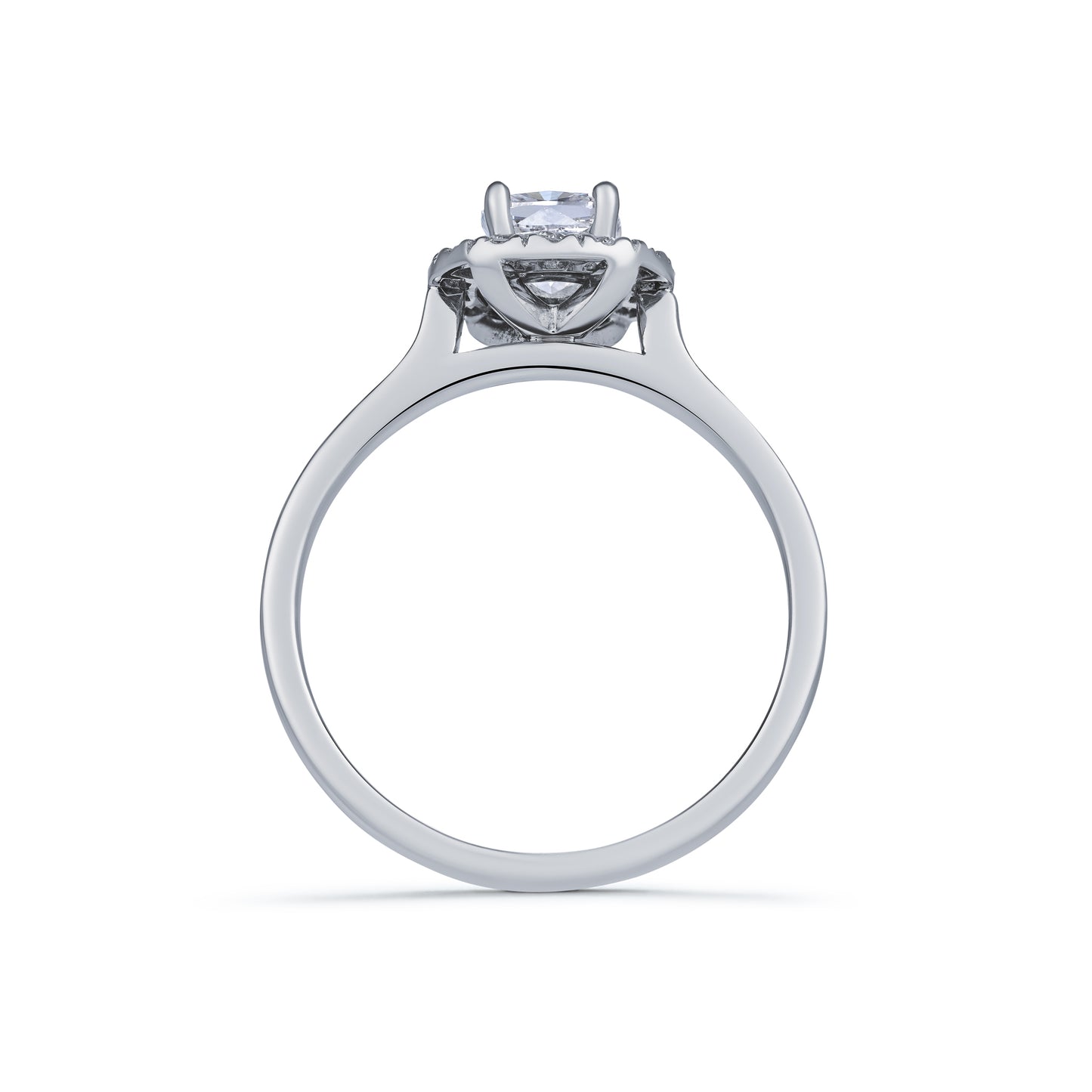 Diamond Cushion Shape Cluster Ring 0.92ct