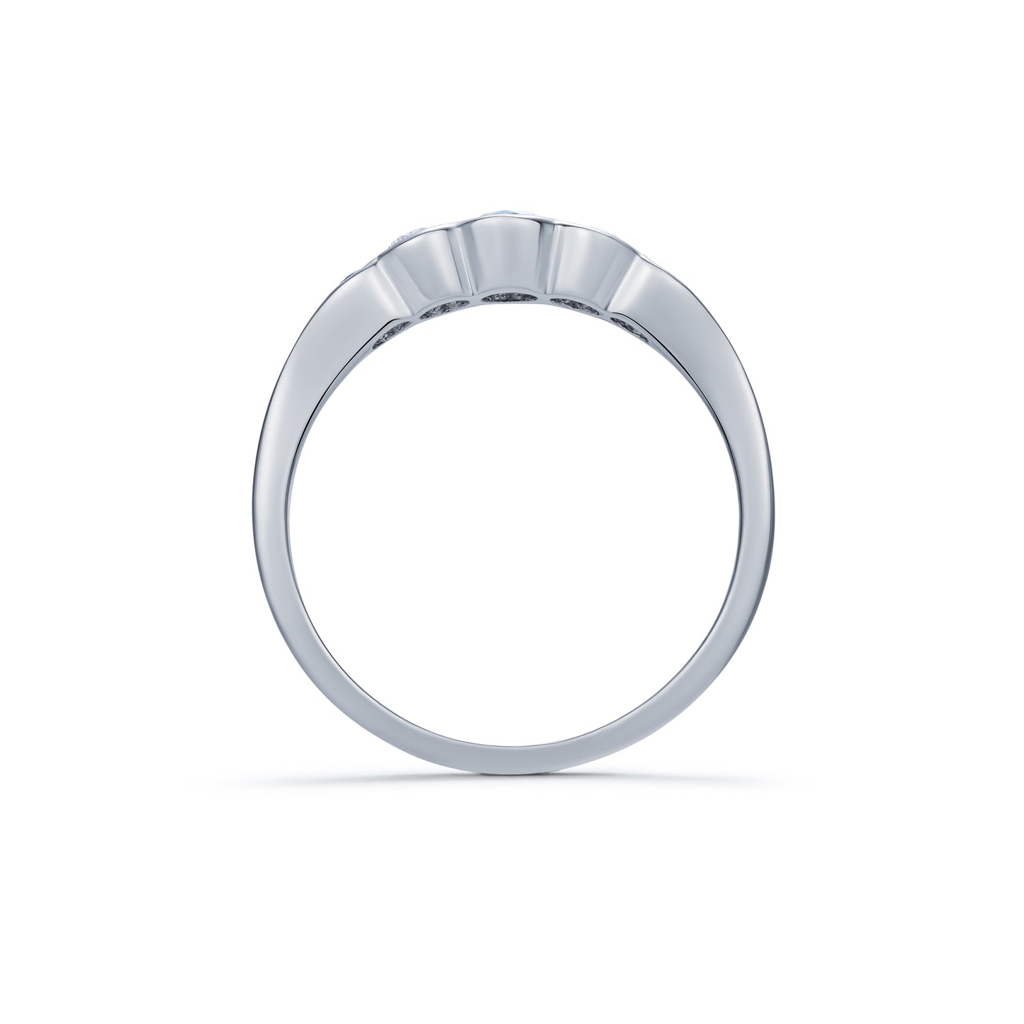 Sapphire and Diamond Five Stone Tapered Ring