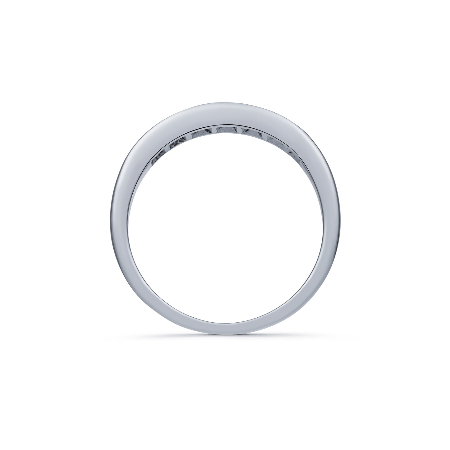 Emerald and Diamond Seven Stone Grain Set Half Eternity Ring