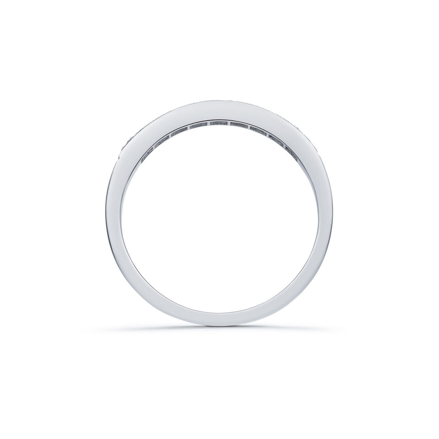 Sapphire and Diamond Nine Stone Grain Set Half Eternity Ring