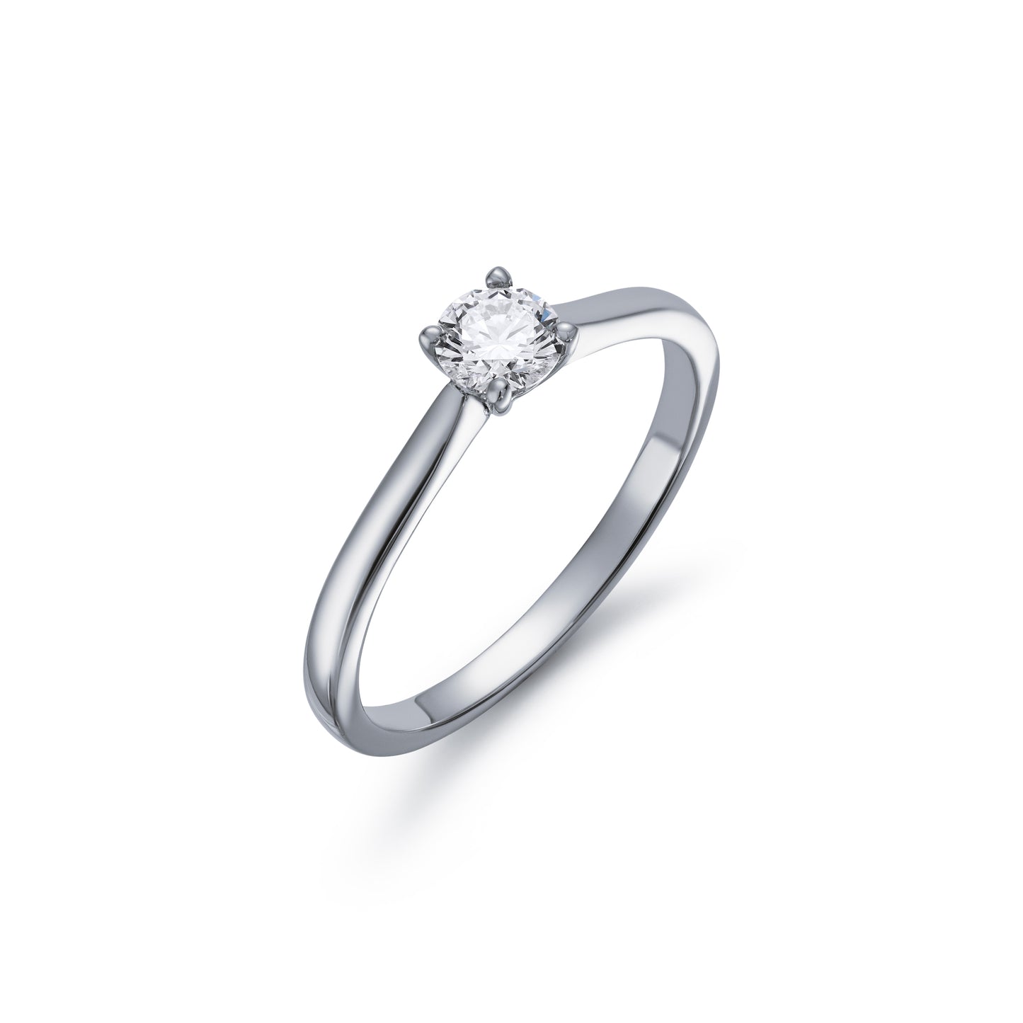 Claw Set 0.33ct Round Brilliant Diamond Ring