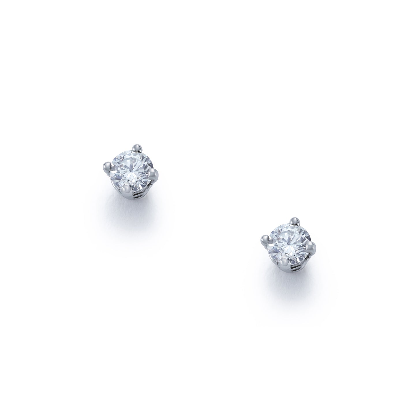 Diamond Round Brilliant Claw Set Stud Earrings 0.22ct