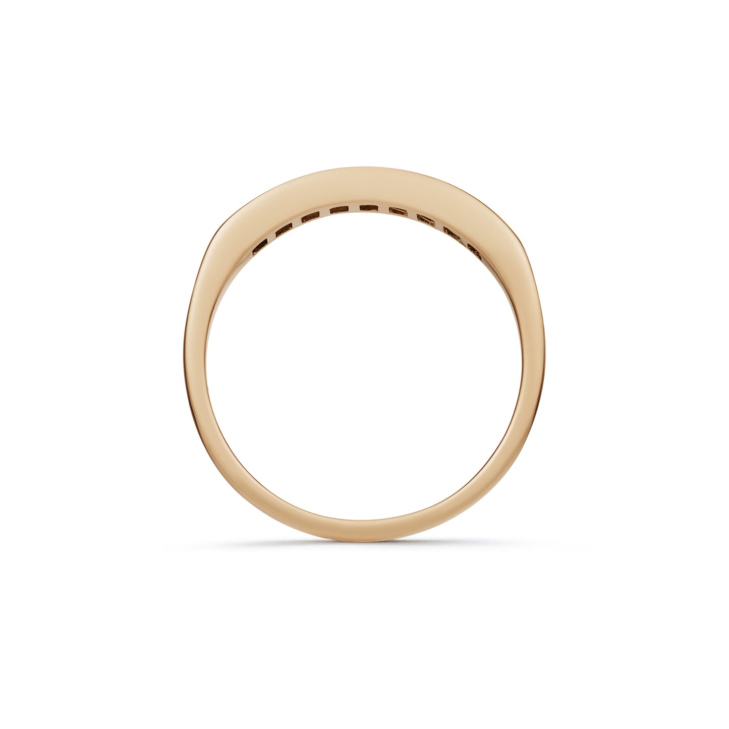 Diamond Princess Cut Nine Stone Half Eternity Ring 0.46ct