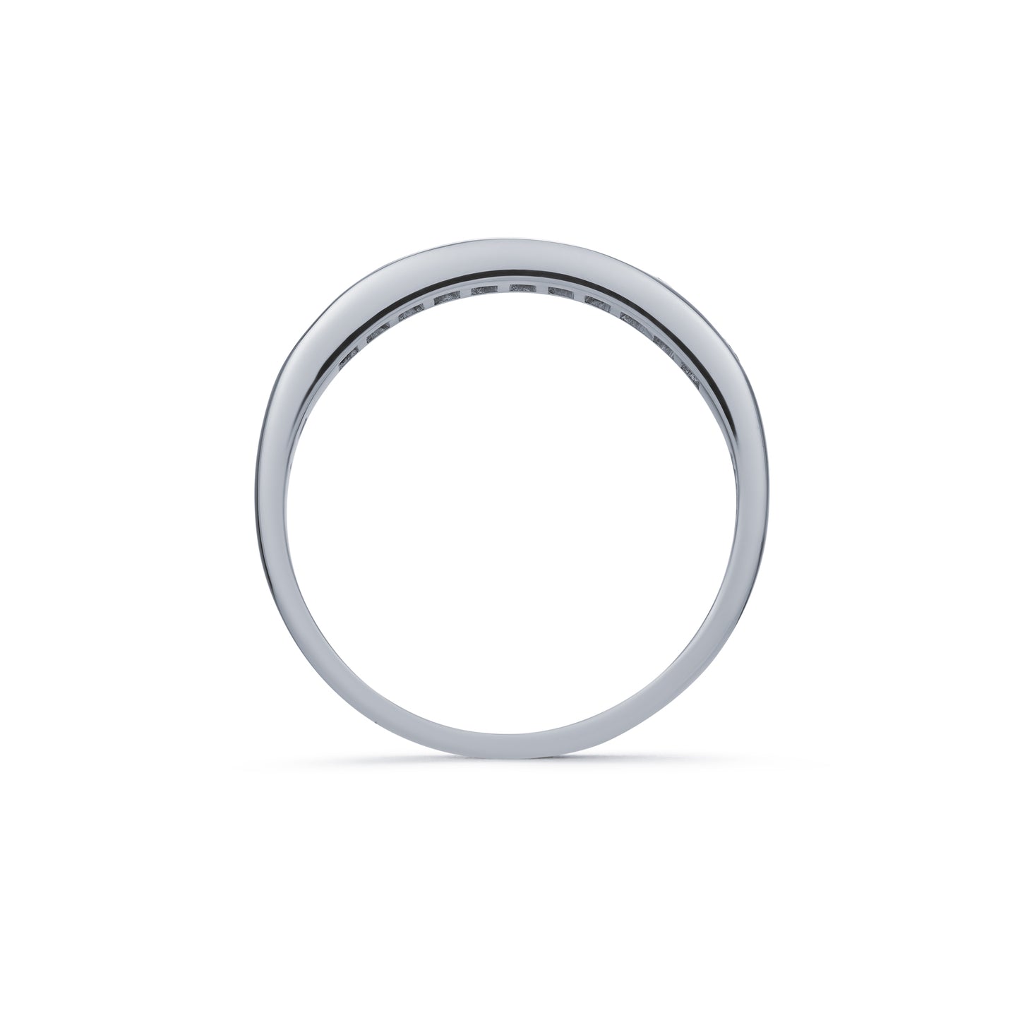 Eleven Stone Ruby and Diamond Channel Set Half Eternity Ring