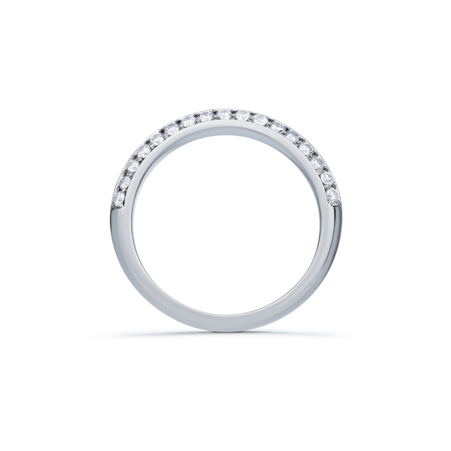 Diamond Set Two Row Wedding band