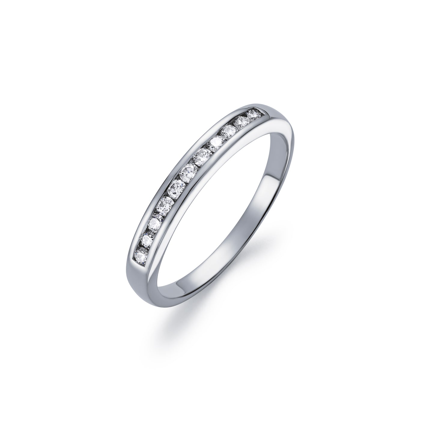 Diamond Round Brilliant Channel Set Half Eternity Ring 0.22ct