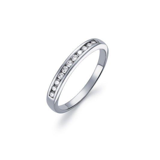 Diamond Round Brilliant Channel Set Half Eternity Ring 0.22ct