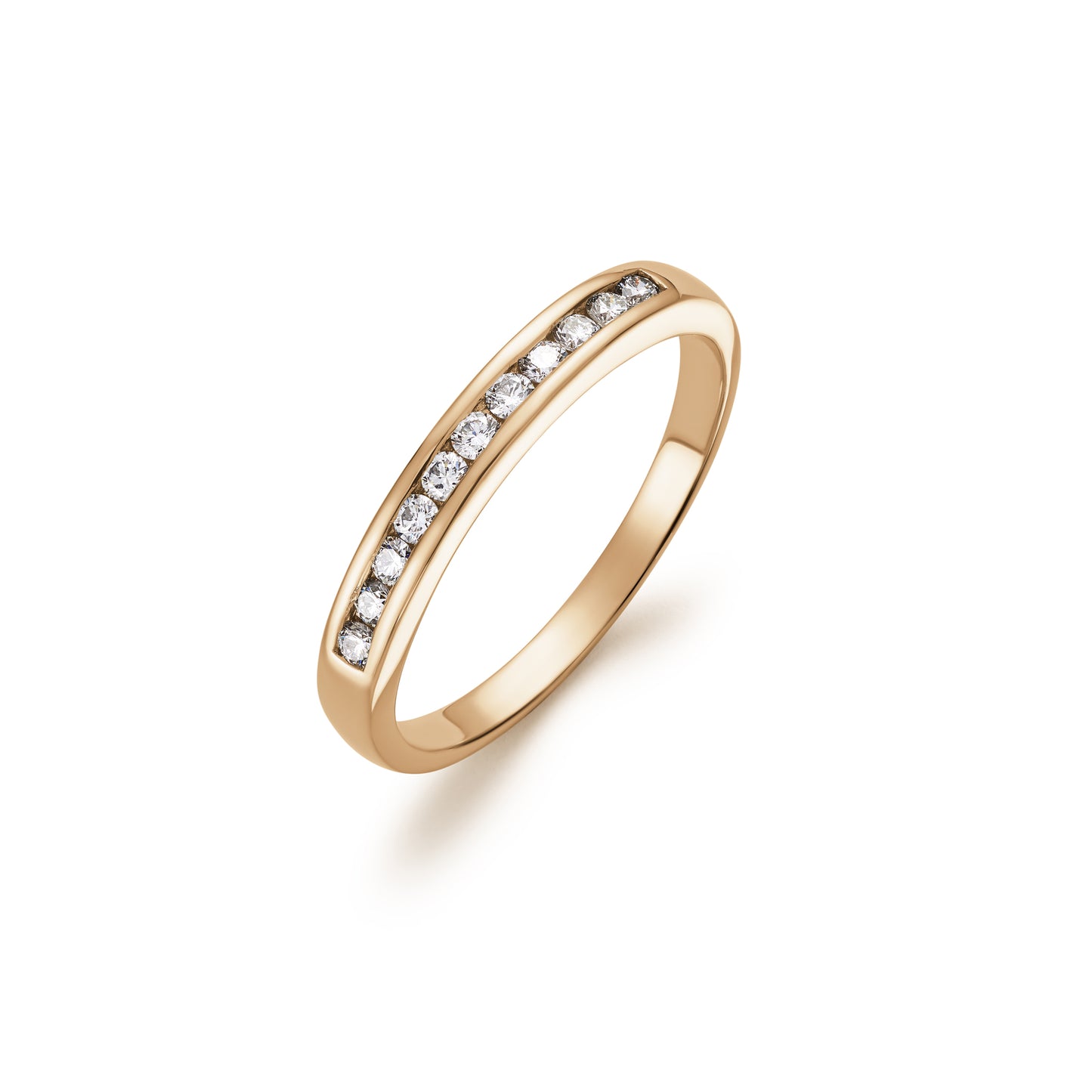 Diamond Round Brilliant Channel Set Half Eternity Ring 0.22ct