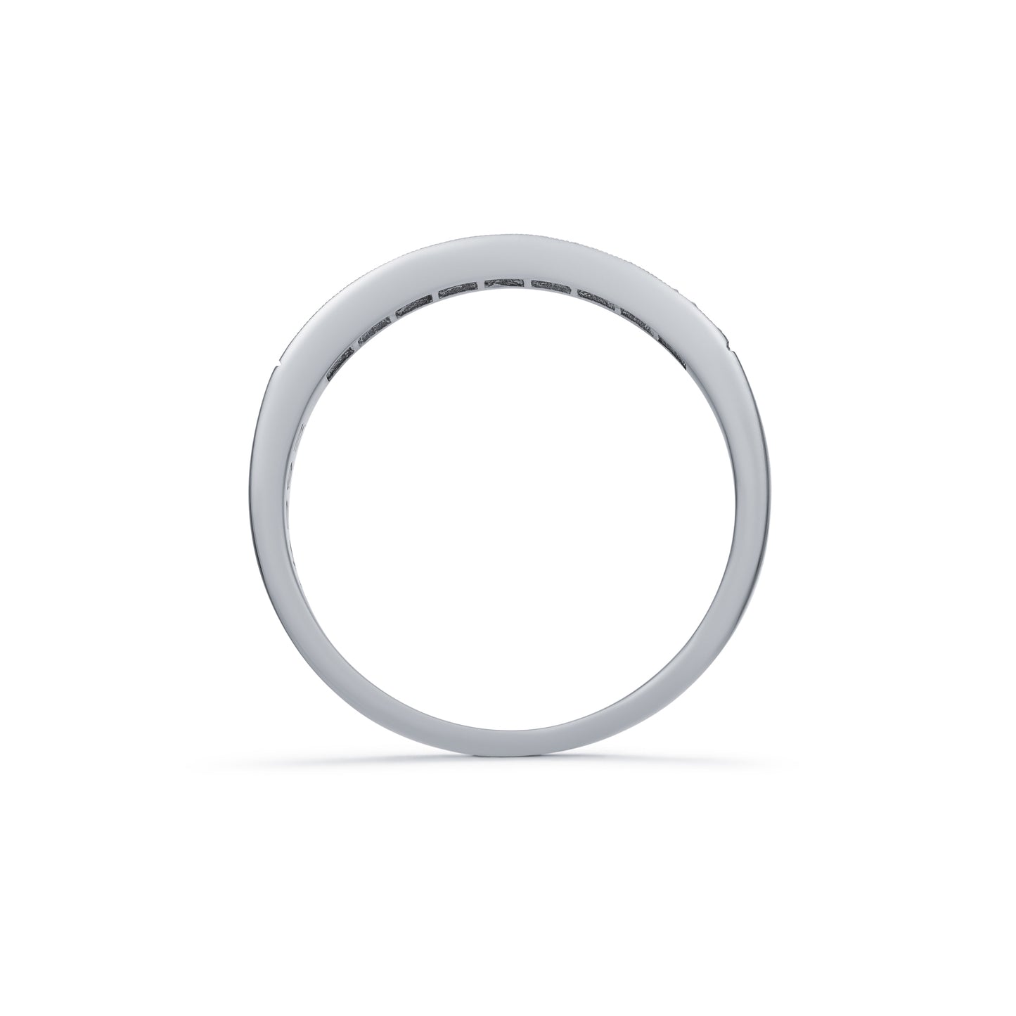 Ruby and Diamond Grain Set Half Eternity Ring
