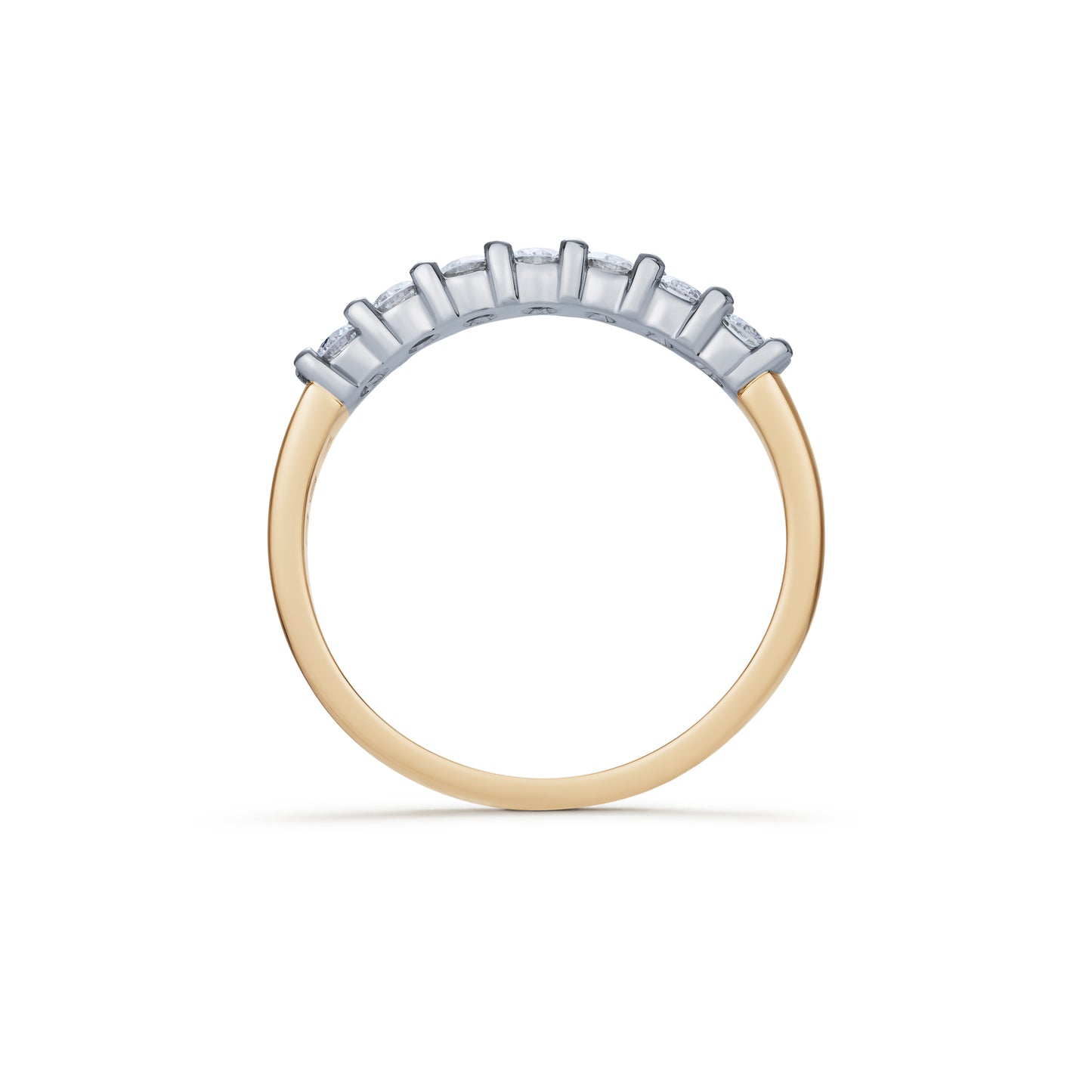 Seven Stone Shared Claw Diamond Ring 0.42ct