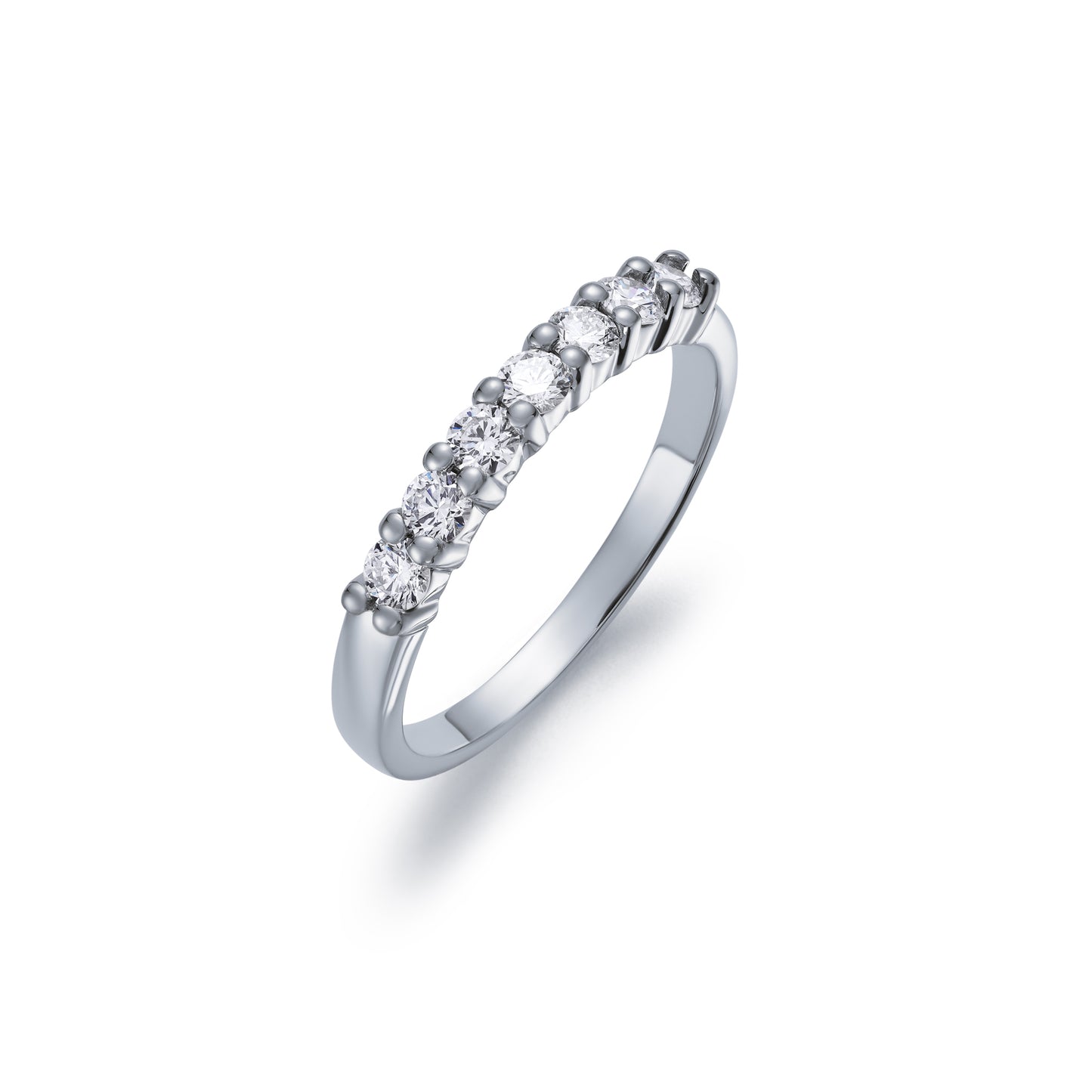 Seven Stone Shared Claw Diamond Ring 0.42ct