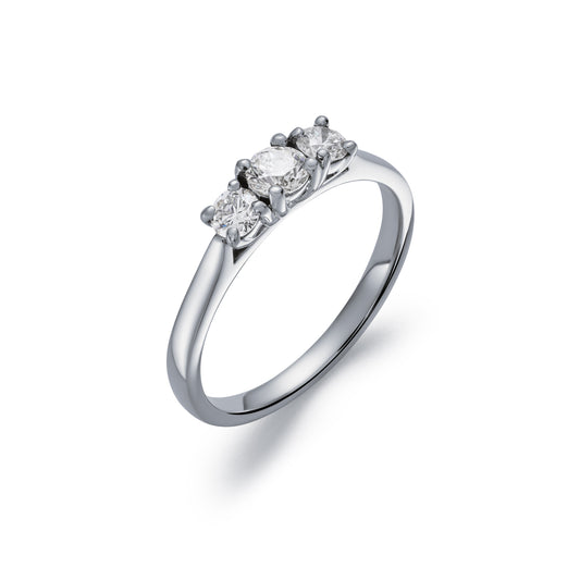 Three Stone Graduated Diamond Ring 0.49ct
