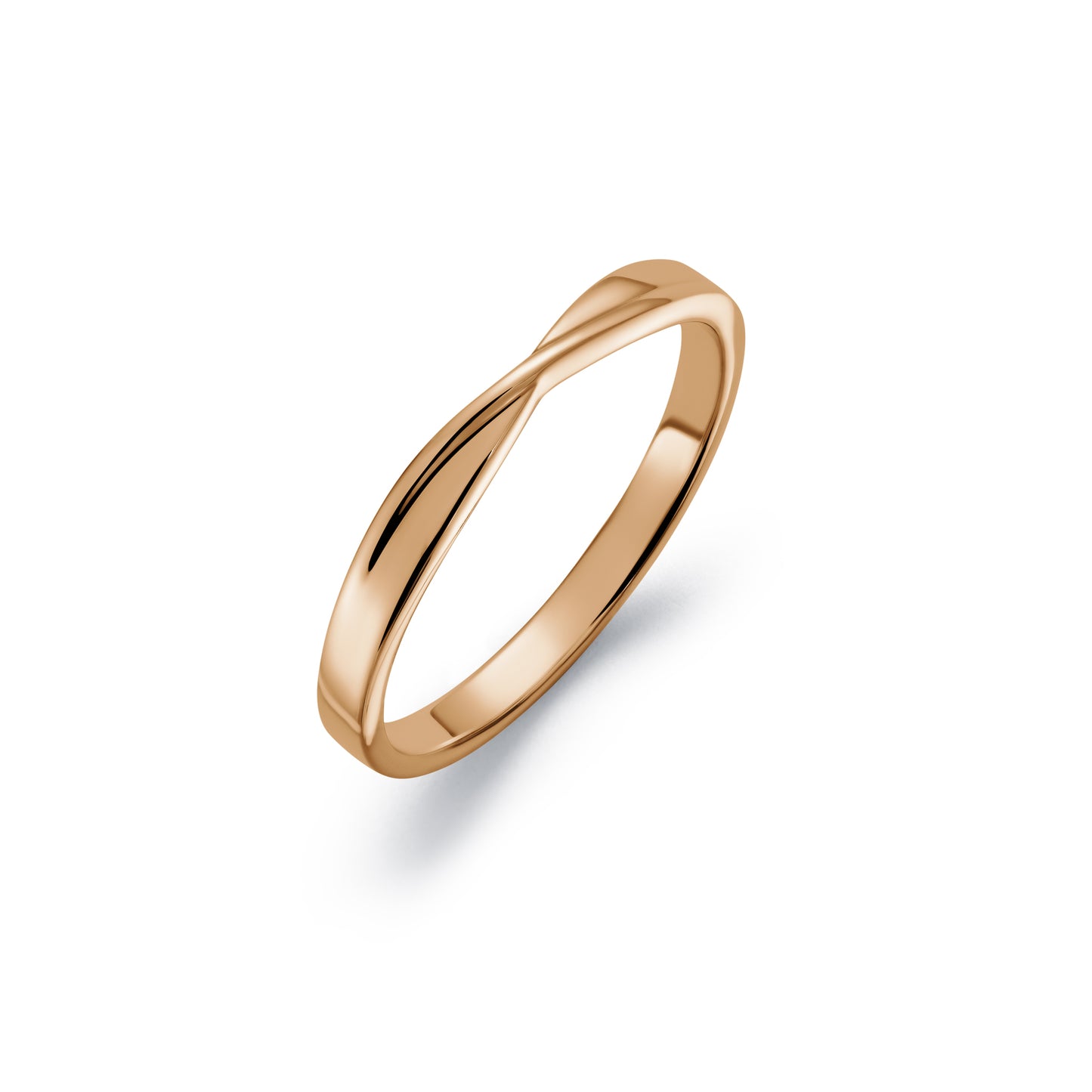 Platinum Kiss Design Wedding Band